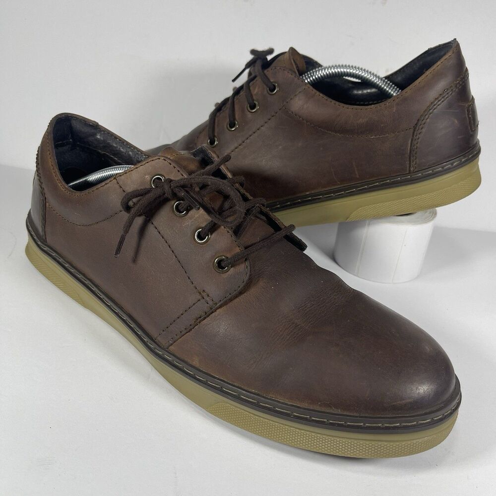 Structure Christian Men's Size 13 Brown Leather Casual Comfort Oxford Shoes